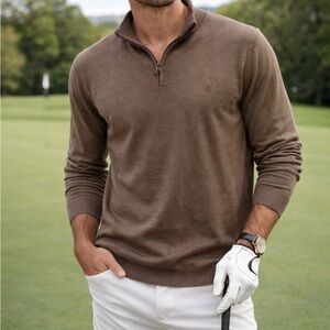 polo Golf Ralph Lauren 1/2 Zip 100% Merino Wool Sweater size XL